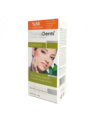 DERMADERM YÜZ VE GÖZ ÇEVRESİ KIRIŞIKLIK KARŞITI KREMİ 100G