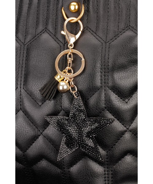 Yıldız Figürlü Parlak Taşlı Anahtarlık