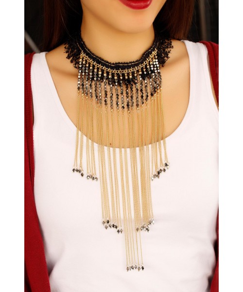 Taş Ve Dantel Tasarım Bayan Kolye