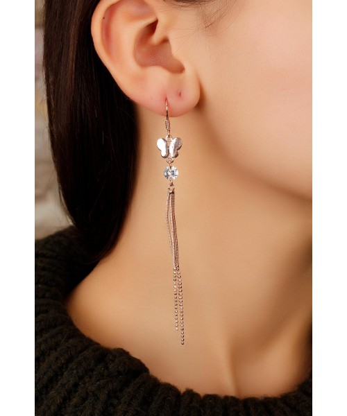 Bronz Renk Kelebek Figürlü Bayan El Bileziği