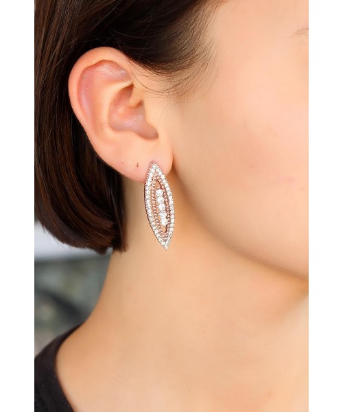 Zirkon Parlak Taşlı Bayan Küpe