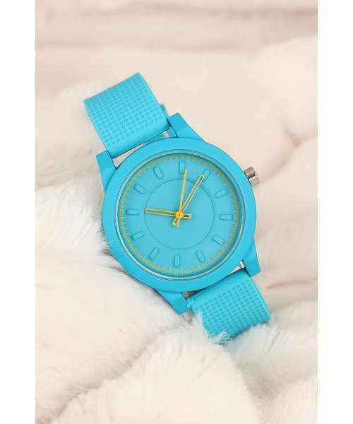 Mavi Renk Silikon Bayan Saat Mavi Renk Silikon Bayan Saat