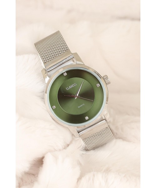 Silver Renk Hasır Metal Kordonlu Metal Kasa Clariss Marka Bayan Kol Saati