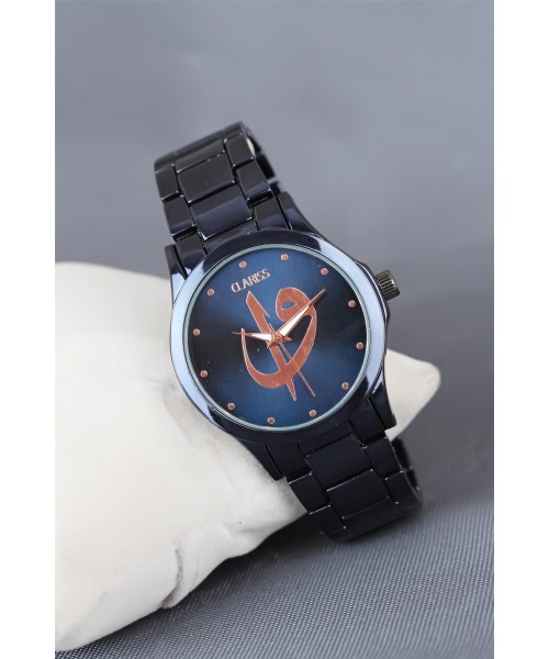 Lacivert Renk Kaplama Metal Kordonlu Elif Vav Figürlü Clariss Marka Bayan Kol Saati Lacivert Renk Kaplama Metal Kordonlu Elif Vav Figürlü Clariss Marka Bayan Kol Saati