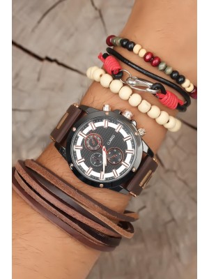 Silikon Kordonlu Erkek Kombin Saat