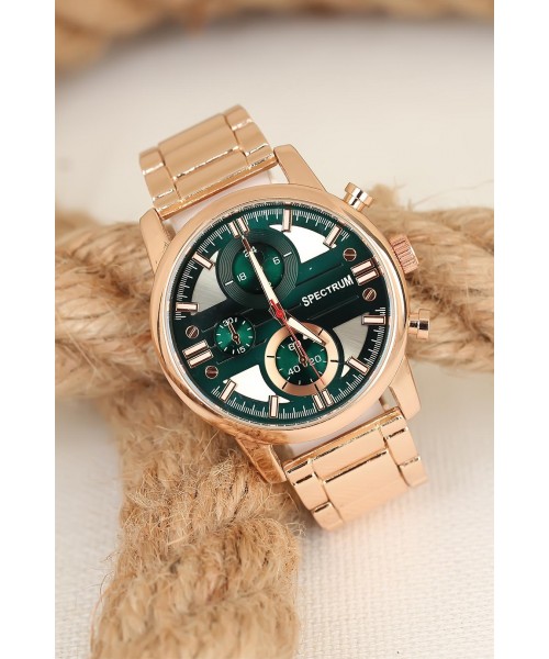 Rose Metal Kordonlu Spor Kasa Erkek Saati