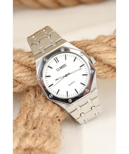 Silver Renk Metal Kordonlu Metal Kasa Clariss Marka Erkek Kol Saati Silver Renk Metal Kordonlu Metal Kasa Clariss Marka Erkek Kol Saati
