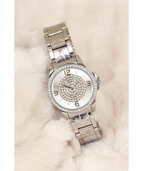 Q&Q Marka Silver Metal Kordonlu Taşlı 2 Yıl Garantili Bayan Kol Saati Q&Q Marka Silver Metal Kordonlu Taşlı 2 Yıl Garantili Bayan Kol Saati