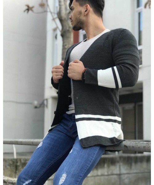 Black Island Erkek Uzun Panço Hırka Black Island Erkek Uzun Panço Hırka